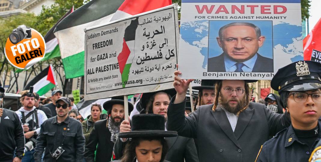 Gazze katili Netanyahu'ya ABD'de protesto! 1